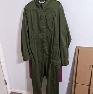 Vintage British Army green overalls coveralls military jumpsuit flightsuit